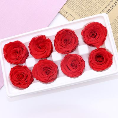 China Good Quality Decorative Gift and Wedding Decoration Durable Box Preserved Roses Head for sale