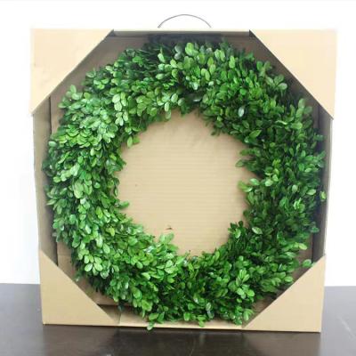 China Customized Wholesale High Quality Real Dried Preserved Decorative Boxwood Leaf Garland Head Office Boxwood Balls Dried Preserved Boxwood for sale