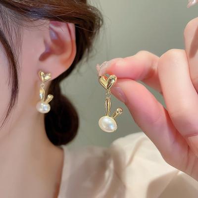 China TRENDY Drop Earrings Fashion Metal Trendy Women Dangle Earrings Rabbit Cute Elegant Female Jewelry for sale