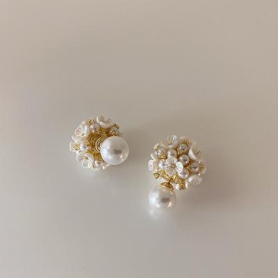 China New Fashion Stud Earring Jewelry Simple Color Wholesale Korean Cute Trendy Female TRENDY Pearl Simple Earrings for sale