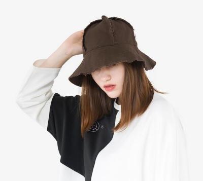 China Solid color Bucket Hat Korean version of the autumn personality sunscreen sun hat fashion street back basin cap trend for sale