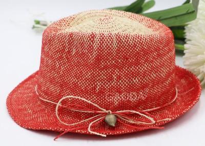 China Red paper grass Fedora hat Korean spring and summer new sunscreen hat fashion jazz hat for sale