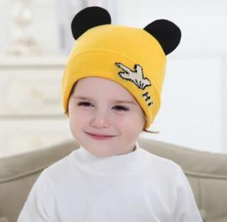 China Children's hats knitted hats Korean version of the palm cute hat men and women baby eaves hat wholesale for sale