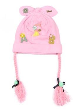 China Tuxedo hair ball cap patch ABC English letters children cute warm hat baby wig cap for sale