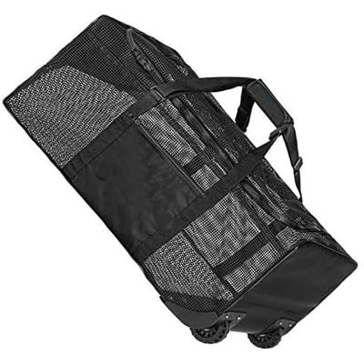 China Scuba Diving Mesh Bag Scuba Trolley Scuba Bag Mesh N Roll Bag Rolled Duffle Snorkeling Dive Gear Storage With Wheel for sale