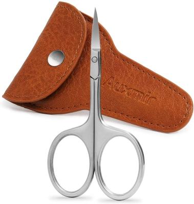 China Hot Selling Durable Amazon Nail Scissors Stainless Steel Manicure Cutter Cuticle Curved Nail Clipper Set With Storage Pocket for sale