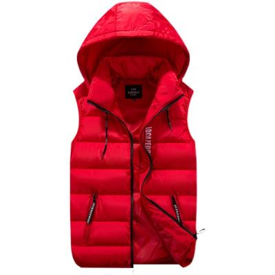 China Breathable Puffer Vest Stand Collar Solid Color Sleeveless Winter Down Vest For Men for sale