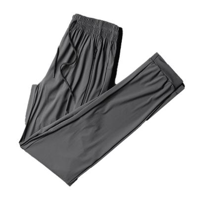 China Anti-wrinkle Ice Silk Men Pants Quick Dry mens casual pants Newest Style and Fashion Design Black Men Pants for sale