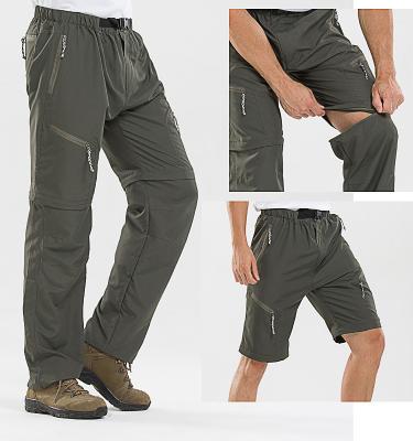 China Breathable Customized Mens Outdoor Pants Slim Fit Ripstop Outdoor Stretch Zip Cargo Pants for sale