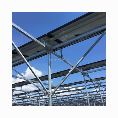 China Custom Hot Galvanized Steel Structure PV Greenhouse Frame With Tall Solar Panel for sale