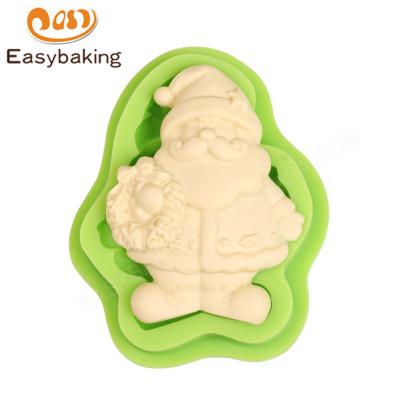 China NEW Cute Viable Santa Claus Christmas Fabulous Merry Xmas Silicone Mold for sale