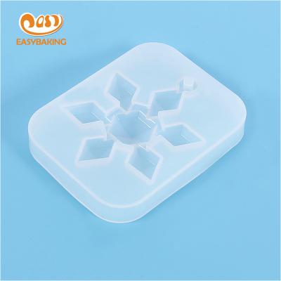 China Viable Christmas Snowflake Ornament Silicone Mold For UV Resin Craft for sale