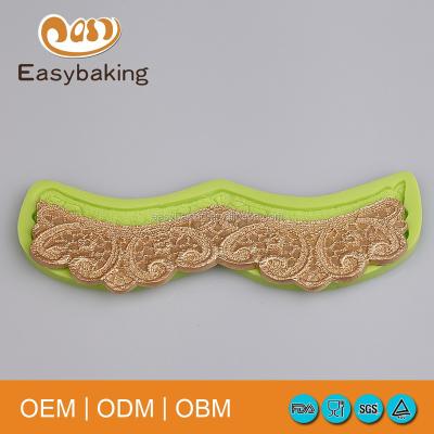 China Sustainable Arrival Bakery Equipment Wedding Cake Decorating Tools Silicone Fondant Lace Mold for sale