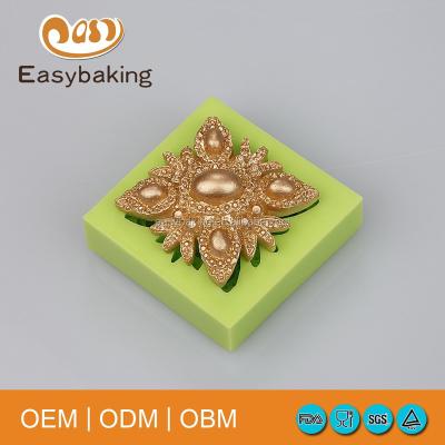 China Viable Factory Outlets Gem Brooch Isomalt Cake Decoration Silicone Candy Mold Pretty for sale