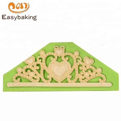 China The Viable Queen Crown Silicone Cake Mold Tiara Fondant Cake Decorating Tools for sale