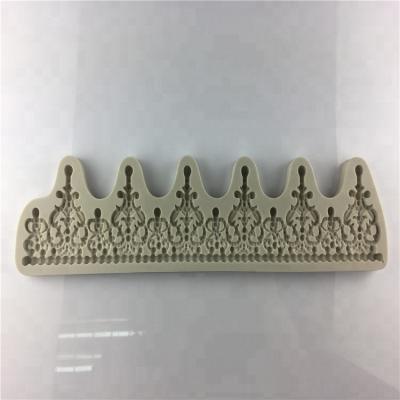 China Long Viable Princess Crown Cake Tooper Decorating Silicone Mold for sale