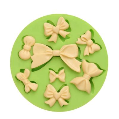 China Sustainable Fondant Mold Multiple Bows Silicone Molds For Cupcake Decoration for sale