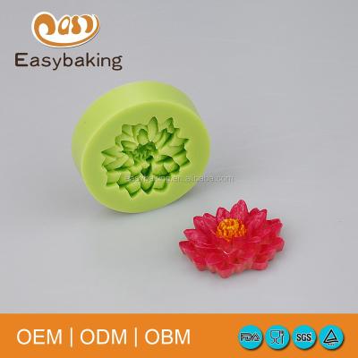 China Viable Polymer Clay Resin Fondant Water Lily Lotus Flower Silicone Molds for sale