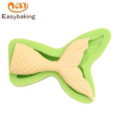 China Viable Little Mermaid Tail Fondant Cake Decorating Silicone Molds for sale