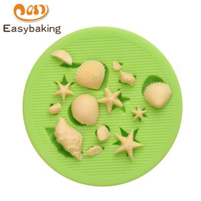 China Viable Ocean Series Starfish Conch and Seashell Candy Silicone Molds for sale