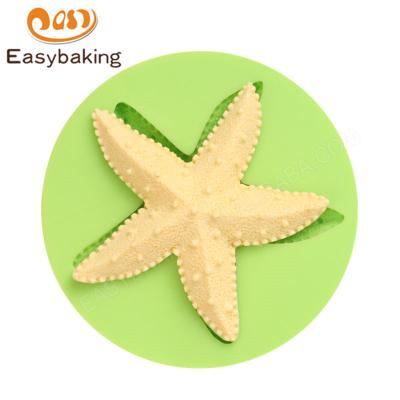 China Viable Ocean Theme 3D Starfish Soap Resin Craft Silicone Mold for sale