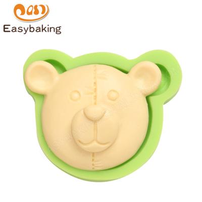 China Viable Cake Topper Cupcake Decoration from Teddy Bear Head Silicone Mold for sale