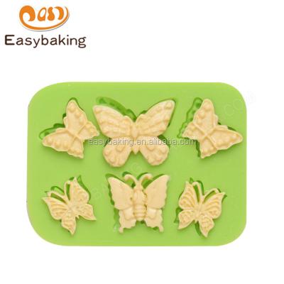 China Sustainable OEM Supplier Butterfly Fondant Cake Decorating Silicon Mold for sale