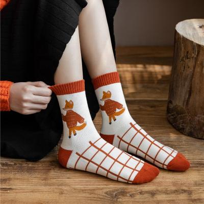 China Bargain Price Antibacterial Soft Cotton Pattern Women Warm Funny Socks for sale