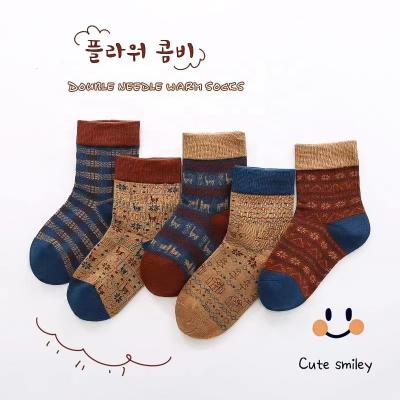 China Autumn And Winter Warm Children Cotton Breathable Socks Kids Cute Socks for sale