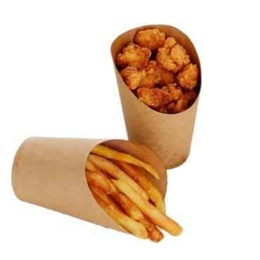 China Recyclable Hot Sale Food Grade Paper PE French Fries Wrapping Paper Cup For Package for sale