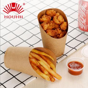 China Biodegradable For Snack Take Away French Fries, Fast Food 12oz 16oz Egg Waffle Paper Cup for sale