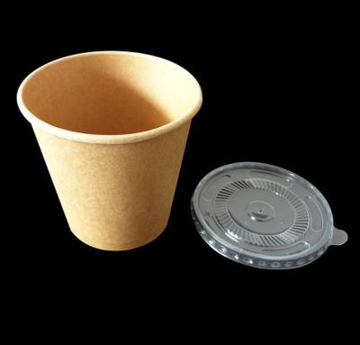 China Disposable Custom Plastic Kraft Tub Containers Pint Cups Ice Cream Paper Soup Bowl With Lid for sale