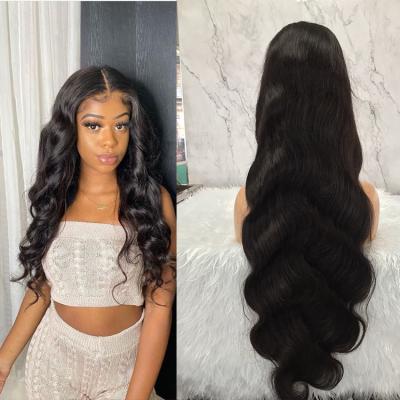 China Body Wave Body Wave Glueless Wig 13x6 Lace Front Human Hair Wigs Invisible Brazilian Remy Pre Plucked Bleached Knots Lace Wig for sale