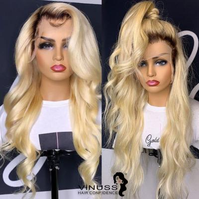 China Bob 4#/613# Wavy Blonde Brown 4x4 Lace Hair Wig Pre Plucked For Women Brazilian Hair Lace Closure Vinuss Hair for sale