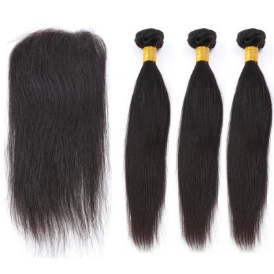 China 4X4 Lace Closures 4X4 Lace Closures Silky Straight Virgin Human Hair Natural Straight Lace Closure for sale