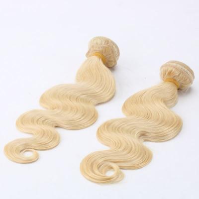 China Curly Best Quality Curly Lined Hair 100% Blonde Body Wave Hair Bundles 613 for sale