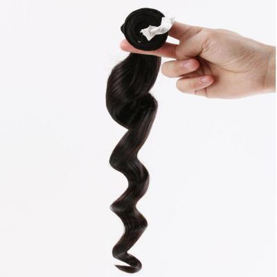 China Cheap Loose Wave Sew In Hair Extensions Cut In 100% Brazilian Loose Wave Bundles Hair Extension On Sale for sale