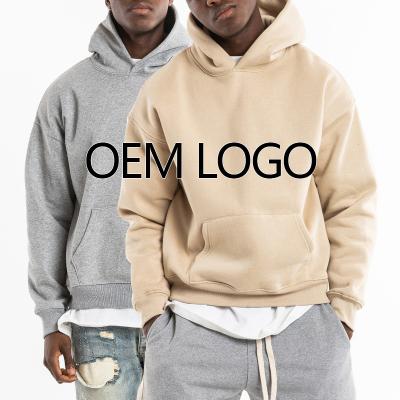 China 100% cotton white cotton crewneck Anti-wrinkle new fashion oversized men's hoodie sweatshirt custom logo loose thick pullover for sale