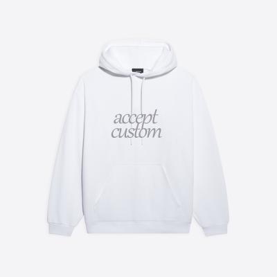 China white custom oversized pullover men's apparel anti-wrinkle anti-wrinkle men's apparel pop basics hoodie sweatshirt size hoodies for sale