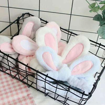 China 2022 Spa Makeup Net Red Hair Band Cartoon Rabbit Ears Hair Band Wash Pressure Super Cute Hair Accessories for sale