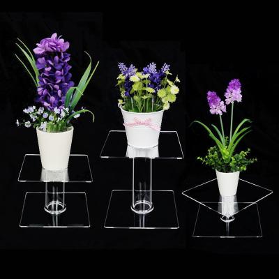 China Acrylic Wedding Flower Display Clear Display Stand for sale