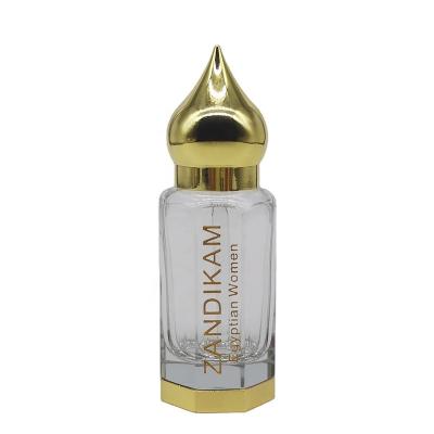 China Personal Care Classic Octagon Essential Oil Bottles Gold Metal Metal Arabic Attar Perfume Oud Bottle For 3ml 6ml 12ml for sale