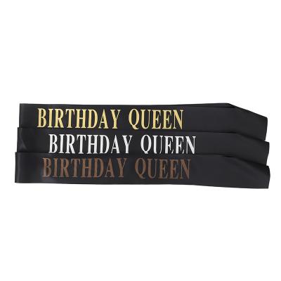 China Eco-friendly Materials Birthday Sash Queen Birthday Party Sash Gifts For Women Fun Gifts Ribbon for sale