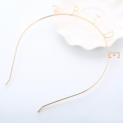 China FG025 Popular Alloy Bride To Be Letter Headband Bride To Be Crowns Tiara For Bridal Shower Bridal Decor for sale