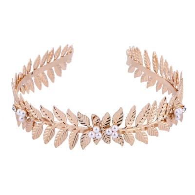 China FG010 Fashion Hair Decoration FG010 Fashion Baroque Hair Bands Rhinestone Rhinestone Bride Tiaras Leaves Wedding Hair Accessories for sale