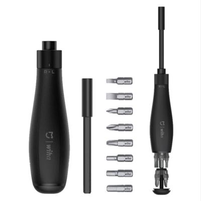 China Lightweight Mijia Wiha 8 integration in 1 ratchet screwdriver with three speed S2 bit magazine for sale