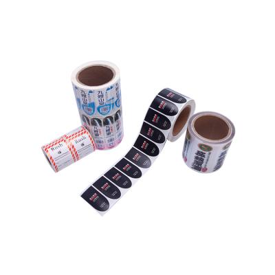 China Custom Printing Waterproof Glossy Adhesive Food Beverage Labels Water Resistant Label Beverage Bottle Label Sticker Roll for sale