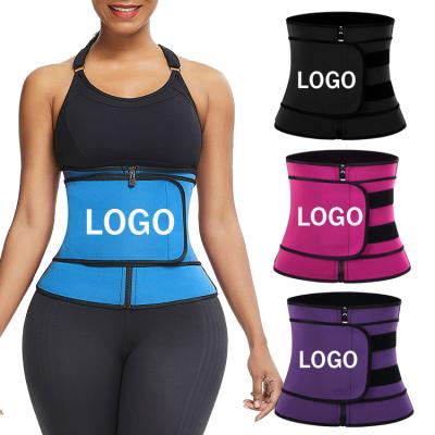 China Best Wholesale Double Antibacterial Belt Logo Latex Waist Cincher Trainer Custom Slimming Belt Corset Steel Boned Waist Trimmers Trainers for sale