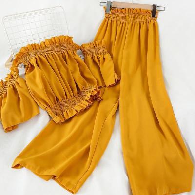 China Autumn Fashion Women Plus Size High Quality Wide Leg 4 Colors 4 Colors Two Piece Set Pants Wholesale Plus Size Shorts for sale