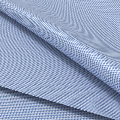 China Customization 100/2s Cotton Yarn Dobby Twill Check Precure Shirts Fabric Anti-Static Midweight Woven Shirting Fabric (ETI) for sale